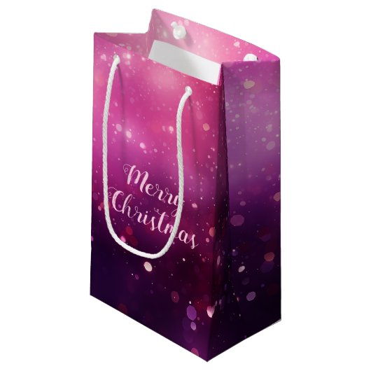 Magische vrolijke kerst klein cadeauzakje (Voorkant Gekanteld)