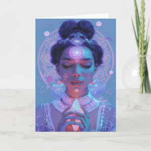 *~* Magische Vrouw SC4 Esoterische Roze Mandala's  Bedankkaart