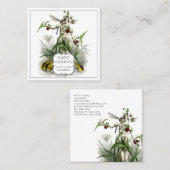 Magische vrouw van de bloementeelt of het landscha vierkante visitekaartje (Voorkant / Achterkant)