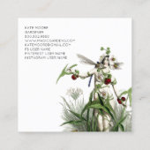 Magische vrouw van de bloementeelt of het landscha vierkante visitekaartje (Achterkant)