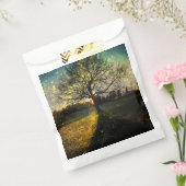 Magische vuurvliegjes droomachtig landschap bedankzakje (Gezegeld)