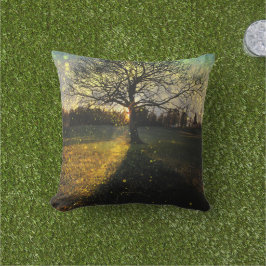 Magische vuurvliegjes droomachtig landschap buitenkussen