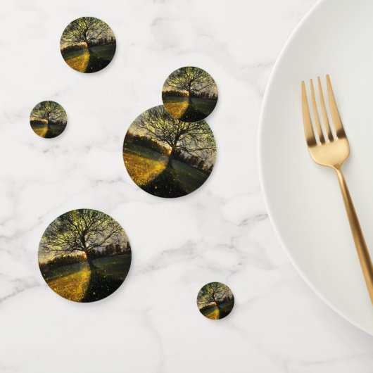 Magische vuurvliegjes droomachtig landschap confetti (Groep)