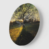 Magische vuurvliegjes droomachtig landschap grote klok (Hoek)