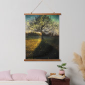 Magische vuurvliegjes droomachtig landschap hangend wandkleed (Slaapkamer)