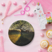 Magische vuurvliegjes droomachtig landschap papieren bordje (Feest)