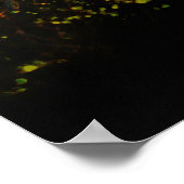 Magische vuurvliegjes droomachtig landschap poster (Hoek)