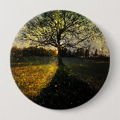 Magische vuurvliegjes droomachtig landschap ronde button 4,0 cm (Voorkant)