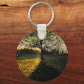 Magische vuurvliegjes droomachtig landschap sleutelhanger (Voorkant)
