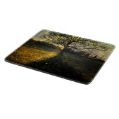 Magische vuurvliegjes droomachtig landschap snijplank (Hoek)