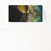 Magische vuurvliegjes droomachtig landschap spandoek (Insitu)