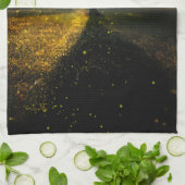 Magische vuurvliegjes droomachtig landschap theedoek (Gevouwen)