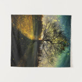 Magische vuurvliegjes droomachtig landschap wandkleed (Voorkant (horizontaal))