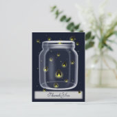 magische vuurvliegjes mason jar dank je kaarten (Staand voorkant)