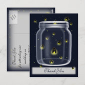 magische vuurvliegjes mason jar dank je kaarten (Voorkant / Achterkant)