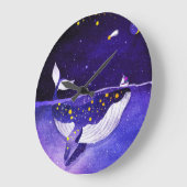 Magische walvis: donkere oceaan nacht grote klok (Hoek)
