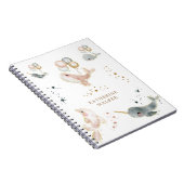 magische walvisballonnen monogram schattig notitieboek (Rechterzijde)