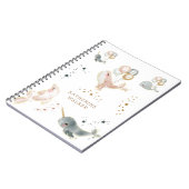 magische walvisballonnen monogram schattig notitieboek (Linkerzijde)