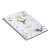 magische walvisballonnen monogram schattig notitieboek (Rechterzijde)