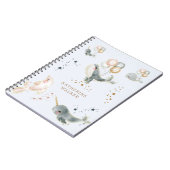 magische walvisballonnen monogram schattig notitieboek (Linkerzijde)