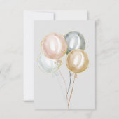 magische walvisballonnen sterren baby shower bedankkaart (Achterkant)