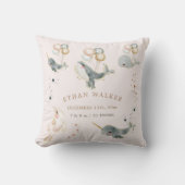 magische walvissen baby geboorte statistieken kussen (Voorkant)