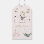 Magische Walvissen Ballonnen Baby Shower Cadeaulabel (Voorkant)