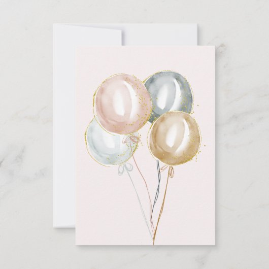 magische walvissen ballonnen sterren baby shower d bedankkaart (Achterkant)