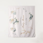 magische walvissen ballonnen sterren baby shower wandkleed (Voorkant)