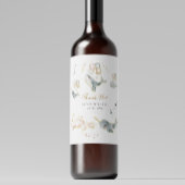 Magische walvissen ballonnen sterren Baby shower Wijn Etiket