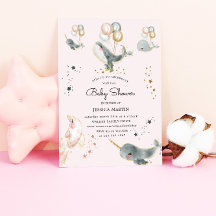 Magische walvissen en sterren Virtual Baby shower