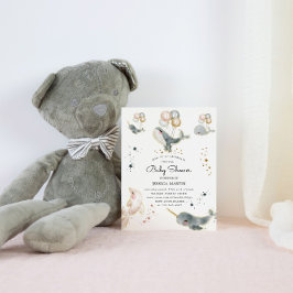 Magische walvissen en sterren Virtual Baby shower Kaart
