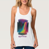 Magische waterval, boeiende sereniteit tanktop (Voorkant)