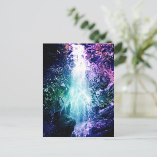 Magische waterval Briefkaart (Staand voorkant)