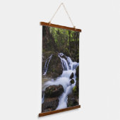 Magische waterval in de hel hangend wandkleed (Gebogen)