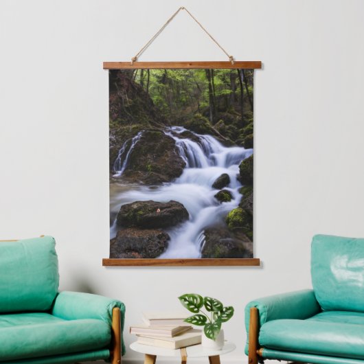 Magische waterval in de hel hangend wandkleed (Woonkamer)