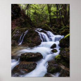 Magische waterval in kloof Hel Poster