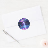 Magische Waterval Nachthemel Ronde Sticker (Envelop)