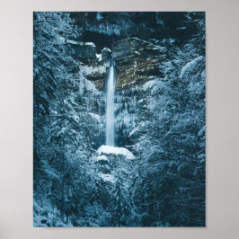 Magische waterval Peričnik in Mojstrana, Slovenië Poster