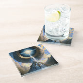 Magische waterval Surreal Fantasy Art Glazen Onderzetter (Schuin)