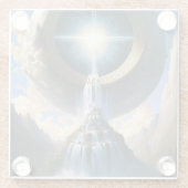 Magische waterval Surreal Fantasy Art Glazen Onderzetter (Achterkant)