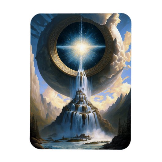Magische waterval Surreal Fantasy Art Magneet (Verticaal)