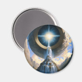 Magische waterval Surreal Fantasy Art Magneet (Voorkant / Achterkant)