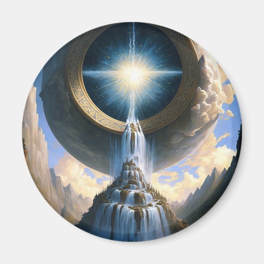 Magische waterval Surreal Fantasy Art Magneet (Voorkant)