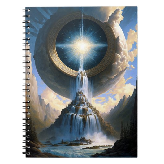 Magische waterval Surreal Fantasy Art Notitieboek (Voorkant)