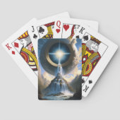 Magische waterval Surreal Fantasy Art Pokerkaarten (Achterkant)