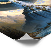 Magische waterval Surreal Fantasy Art Poster (Hoek)