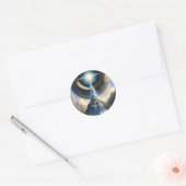 Magische waterval Surreal Fantasy Art Ronde Sticker (Envelop)