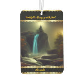 Magische watervallen in de nacht, uniek voor jou luchtverfrisser (Achterkant)