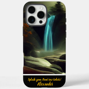 Magische watervallen 's nachts, uniek voor jou Cas iPhone 16 Pro Max Hoesje